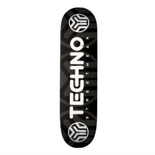 Skateboard Techno Streetwear - logo - planche à roulettes