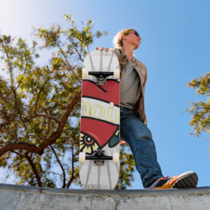 Skateboard TechNoir "Coeur saignant" pont limité