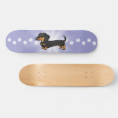 Skateboard Teckel de bande dessinée (manteau lisse) (Horz)