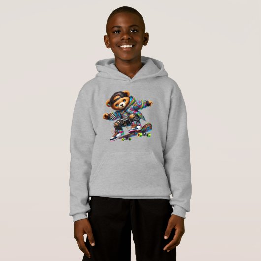 Skateboard Teddy Sweatshirt (Devant entier)