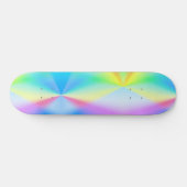 Skateboard teinte arc-en-ciel pastel irisé moderne (Horz)