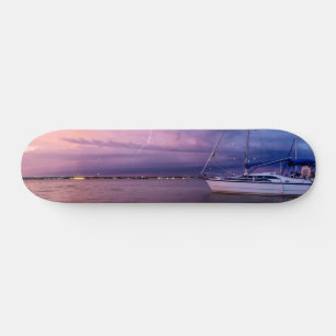 Skateboard Tempête Arrivant En Navarre Floride