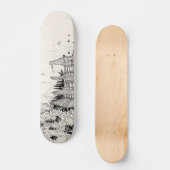 Skateboard Temple shinto Fuji Edo Période Japon Shogun Inspir (Recto)