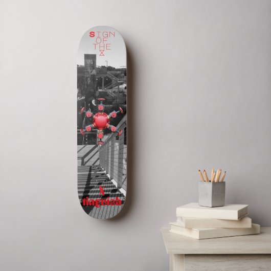 Skateboard Temps de fin rouge (Art mural)