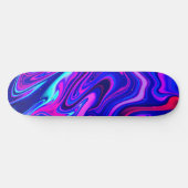 Skateboard Tendance néon bleu rose turquoise Abstrait (Horz)