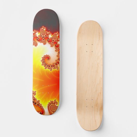 Skateboard Tentacle flamand - Art fractal (Recto)
