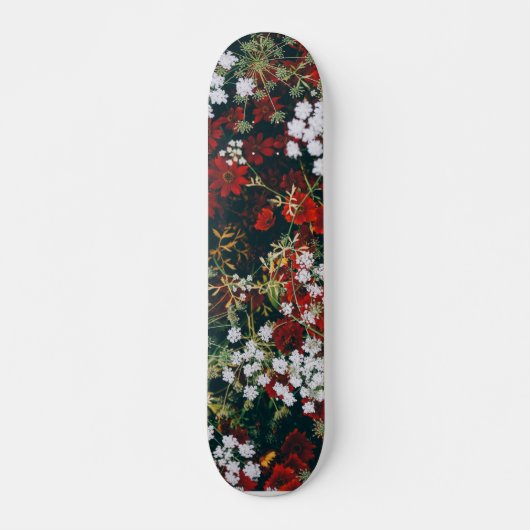 Skateboard terrasse de patin à fleurs (Devant)