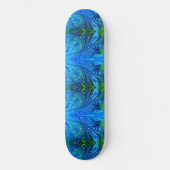 Skateboard Terre Bleu Vert Patinage Abstrait (Recto)