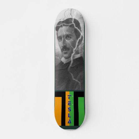 Skateboard Tesla, l'homme de foudre (Devant)