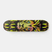Skateboard Tête Lion Jaune - Patinage Visage Lion (Horz)