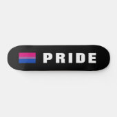 Skateboard Texte personnalisé LGBTQ Arc-en-ciel Bisexual Fier (Horz)