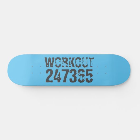 Skateboard Texte usé et rayé Workout 247365 bleu (Horz)