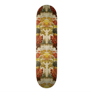 Skateboard Textile avec un motif floral de répétition