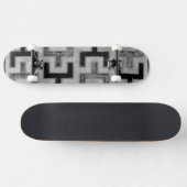 Skateboard Textile de boue africain avec Motifs géométriques (Horz)