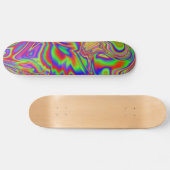 Skateboard Texture arc-en-ciel irisée liquide (Horz)