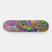 Skateboard Texture arc-en-ciel irisée liquide (Horz)