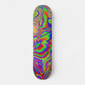 Skateboard Texture arc-en-ciel irisée liquide (Recto)