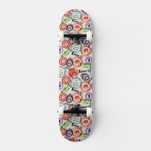 Skateboard Texture avec de vrais timbres (Recto)