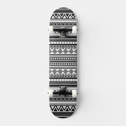 Skateboard texture aztèque décorative BN (Recto)