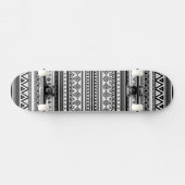 Skateboard Texture aztèque décorative noire mignonne (Horz)