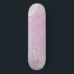 Skateboard Texture liquide arc-en-ciel rose<br><div class="desc">Simple rose arc-en-ciel texture liquide moderne.</div>