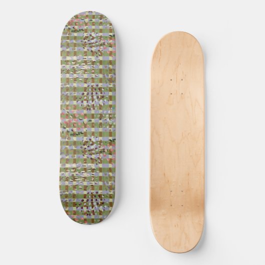 Skateboard Textured Pointillism Grid Pattern Artwork (Recto)
