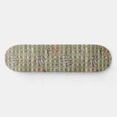 Skateboard Textured Pointillism Grid Pattern Artwork (Horz)