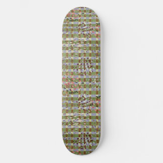 Skateboard Textured Pointillism Grid Pattern Artwork