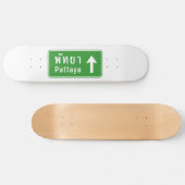 Skateboard ⚠ thaïlandais de poteau de signalisation de route (Horz)