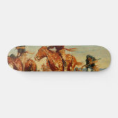 Skateboard The Buffalo Runners de Frederic Remington (1909) (Horz)