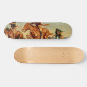 Skateboard The Buffalo Runners de Frederic Remington (1909) (Horz)