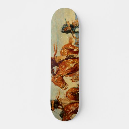 Skateboard The Buffalo Runners de Frederic Remington (1909) (Devant)