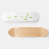 Skateboard Thé Théanine Formule chimique moléculaire (Horz)