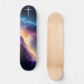 Skateboard The Three Nails Cross Purple Galaxy Christian (Recto)