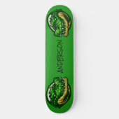Skateboard Thème Croc Vert (Recto)