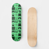 Skateboard Thème de jeu en noir et blanc (Recto)