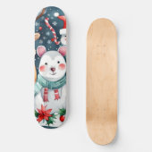 Skateboard Thème de Noël Animaux mignons (Recto)