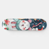Skateboard Thème de Noël Animaux mignons (Horz)