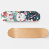 Skateboard Thème de Noël Animaux mignons (Horz)