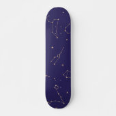 Skateboard Thème Solareclipse étoile d'or céleste (Devant)