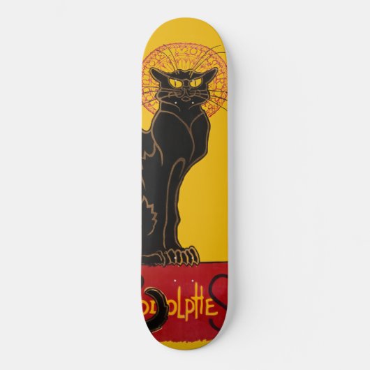 Skateboard Theophile Steinlen - Le Conversation Noir Vintage (Recto)