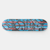 Skateboard Thin Stripes Aqua (Horz)