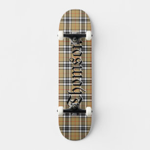 Skateboard Thomson Clan Tartan Scottish Plaid Motif