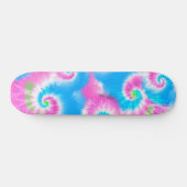 Skateboard Tie Dye Peinture à la main Motif rose (Horz)