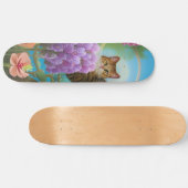 Skateboard Tiger Cat et Lilac Bouquet (Horz)