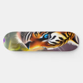 Skateboard Tiger Cub, Fleurs Violettes (Horz)