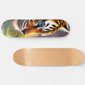 Skateboard Tiger Cub, Fleurs Violettes (Horz)