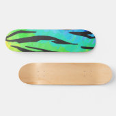 Skateboard Tiger noir et arc-en-ciel (Horz)