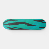 Skateboard Tiger noir et Turquoise (Horz)