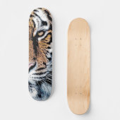 Skateboard Tiger rayures Portrait dans Graphic Press Style (Recto)